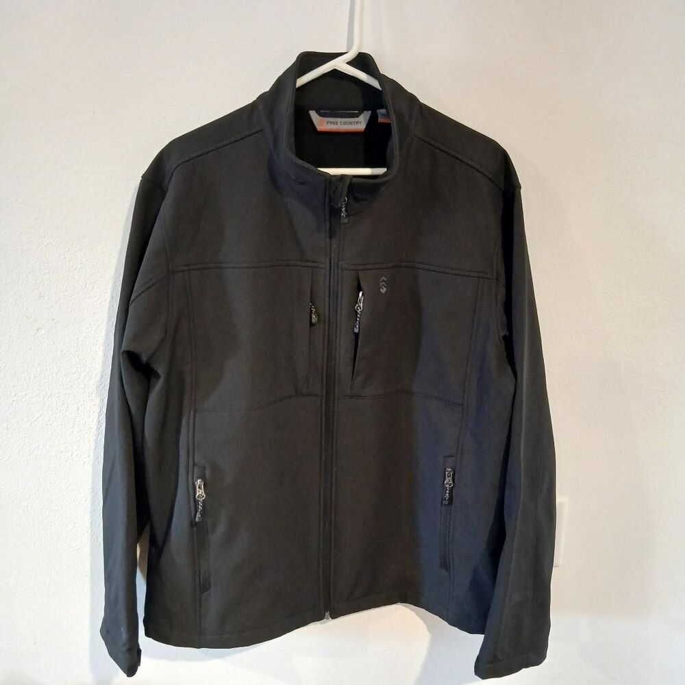Free Country Men's Jet Black Jacket Size Large